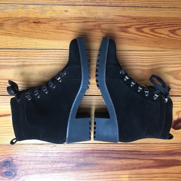 Caslon Black Lace Up Combat Boots Side Zipper, EUC, 8.5 - Picture 5 of 10